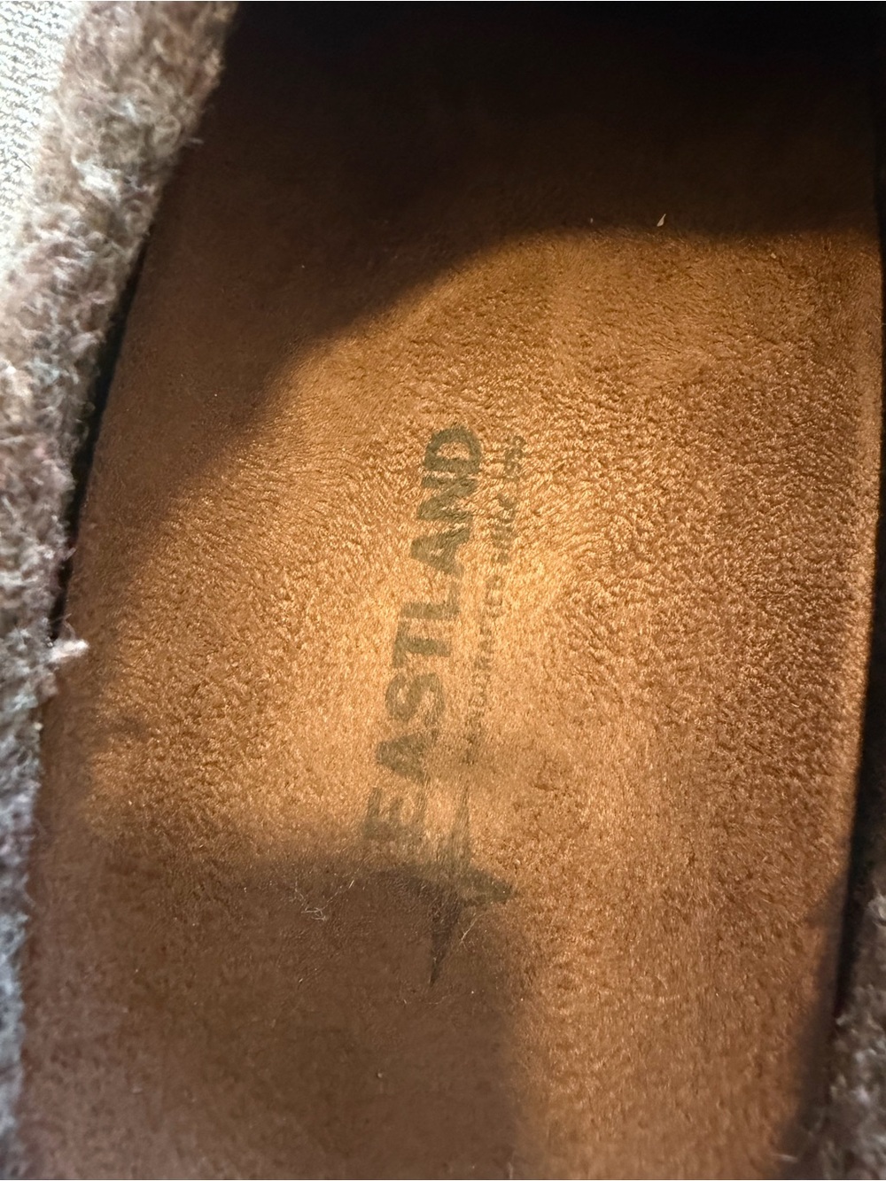 Eastland Brown felt wool Slip-On Clog - Picture 4 of 6